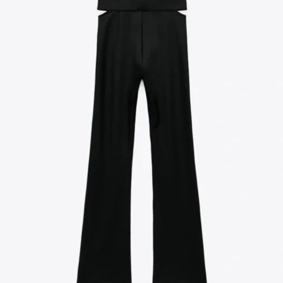 Zara Cut Out Flare Pants - Picture 2 of 5